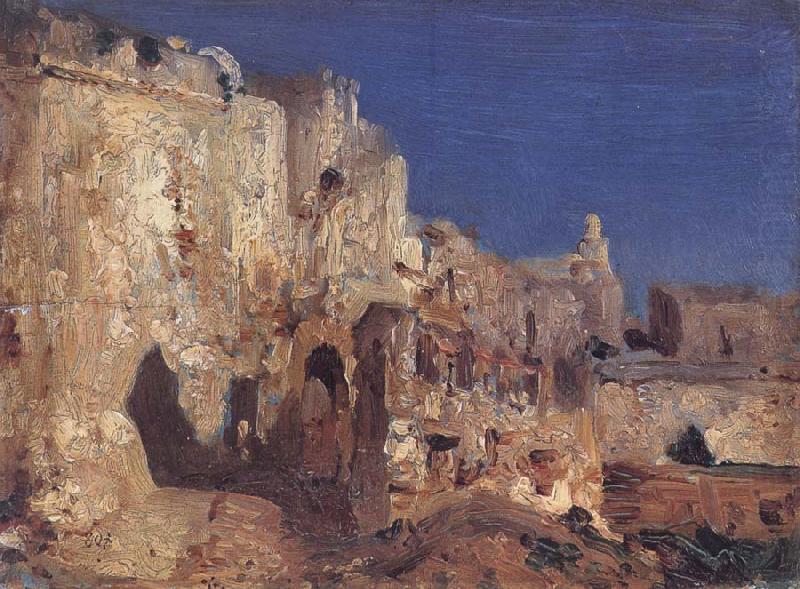 The Ramparts,Algiers, Felix Ziem